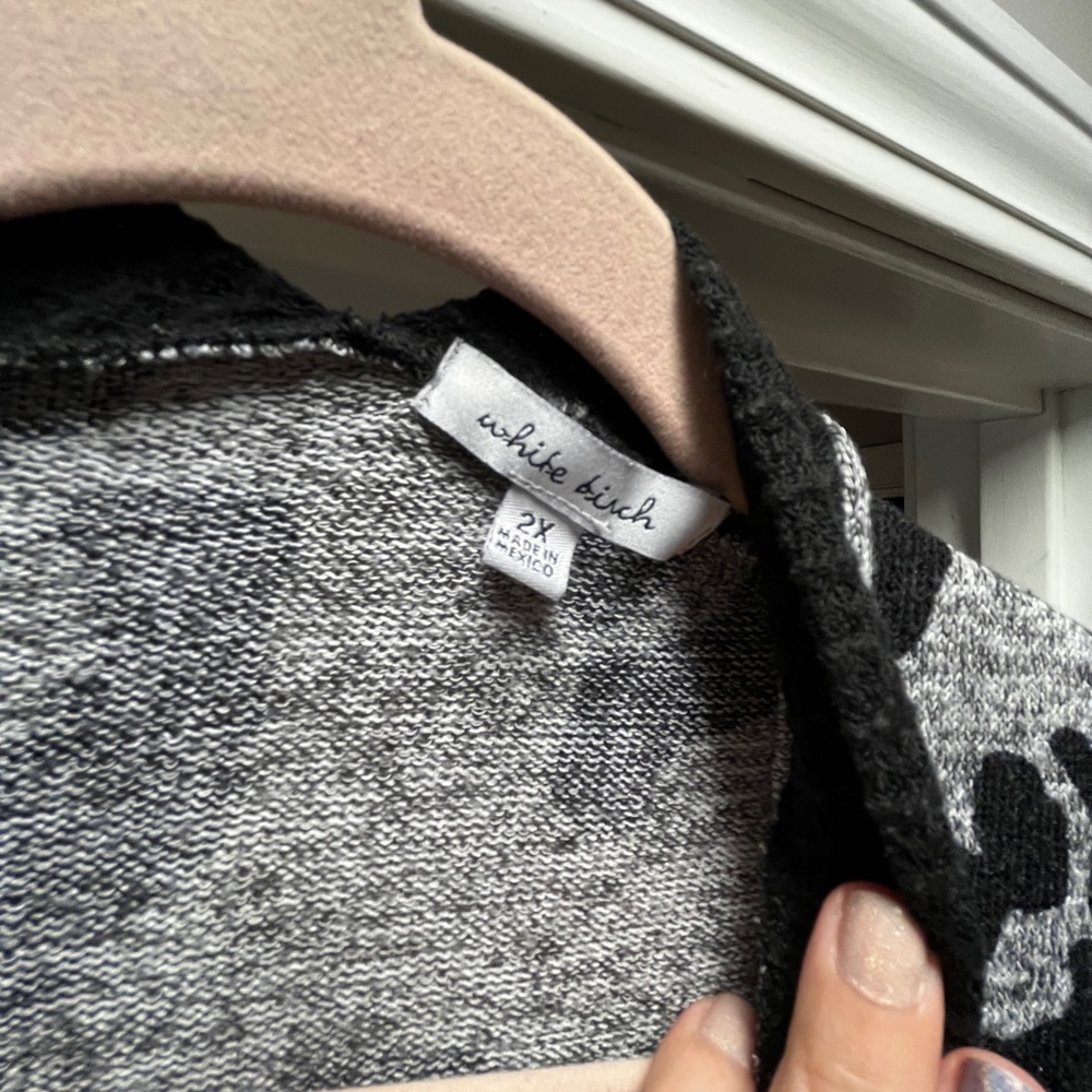 Black and gray white birch Cardigan